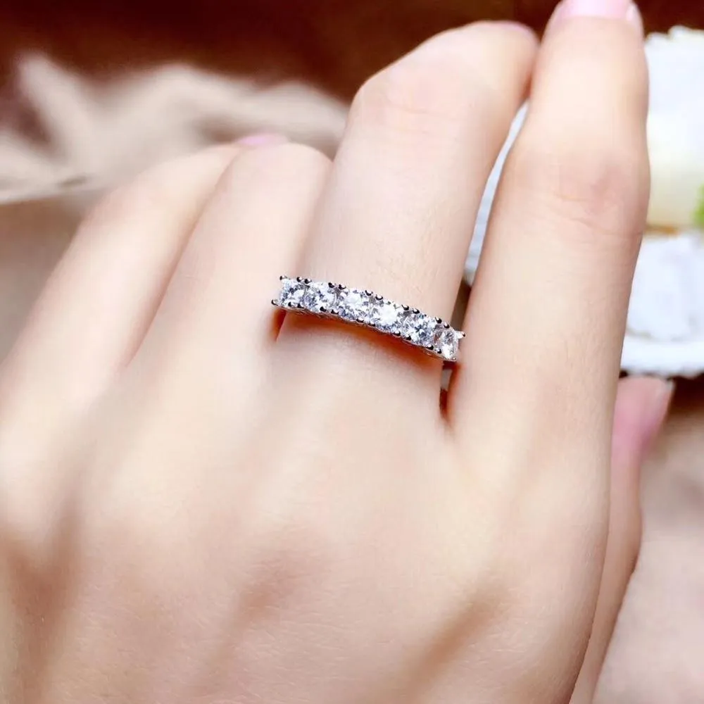 Beautiful Moissanite Diamond Thread Wedding, Engagement Ring