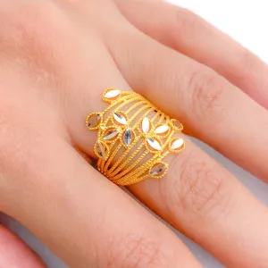 Beautiful Shining Leaves Ring