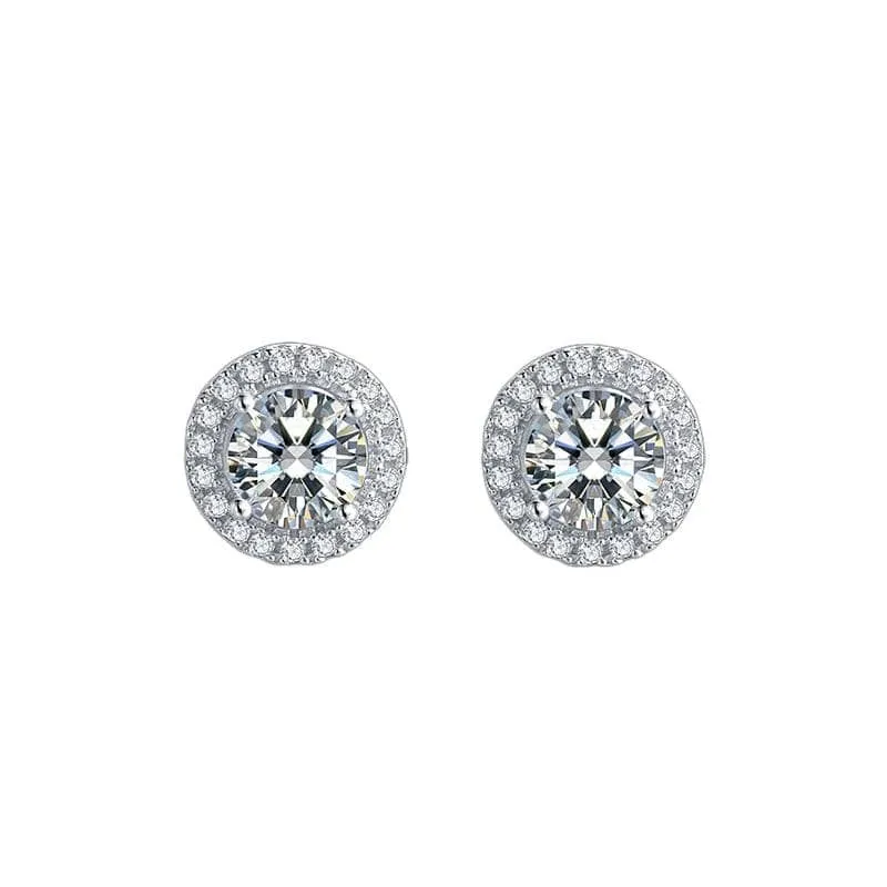 Brilliant Cut Diamond Earrings and Necklace