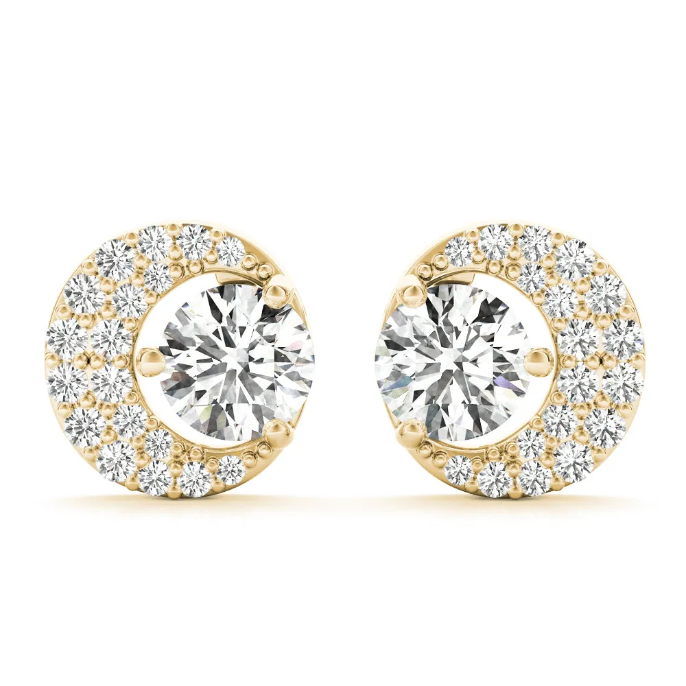 Brilliant cut Diamonds "Moon" Earrings