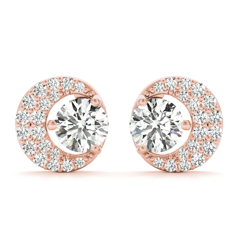 Brilliant cut Diamonds "Moon" Earrings