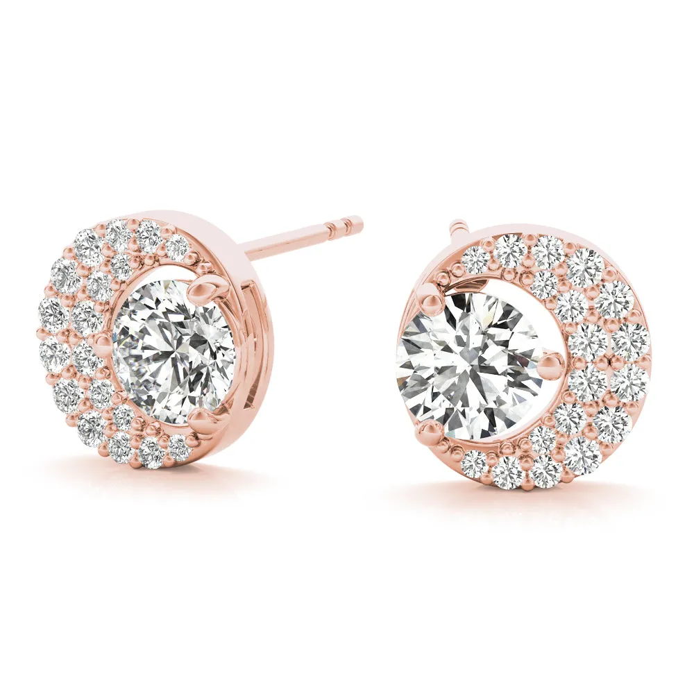 Brilliant cut Diamonds "Moon" Earrings