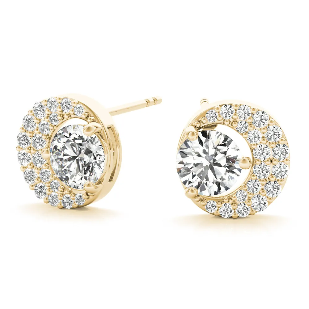 Brilliant cut Diamonds "Moon" Earrings
