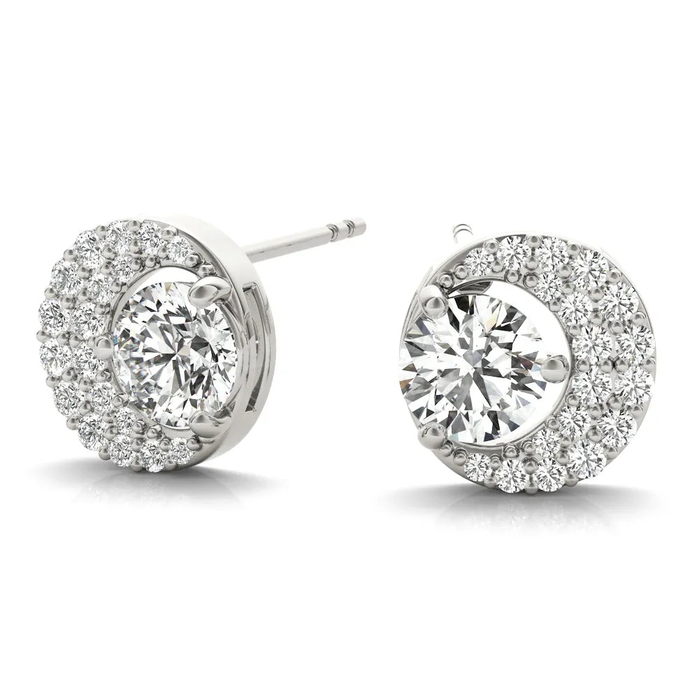 Brilliant cut Diamonds "Moon" Earrings