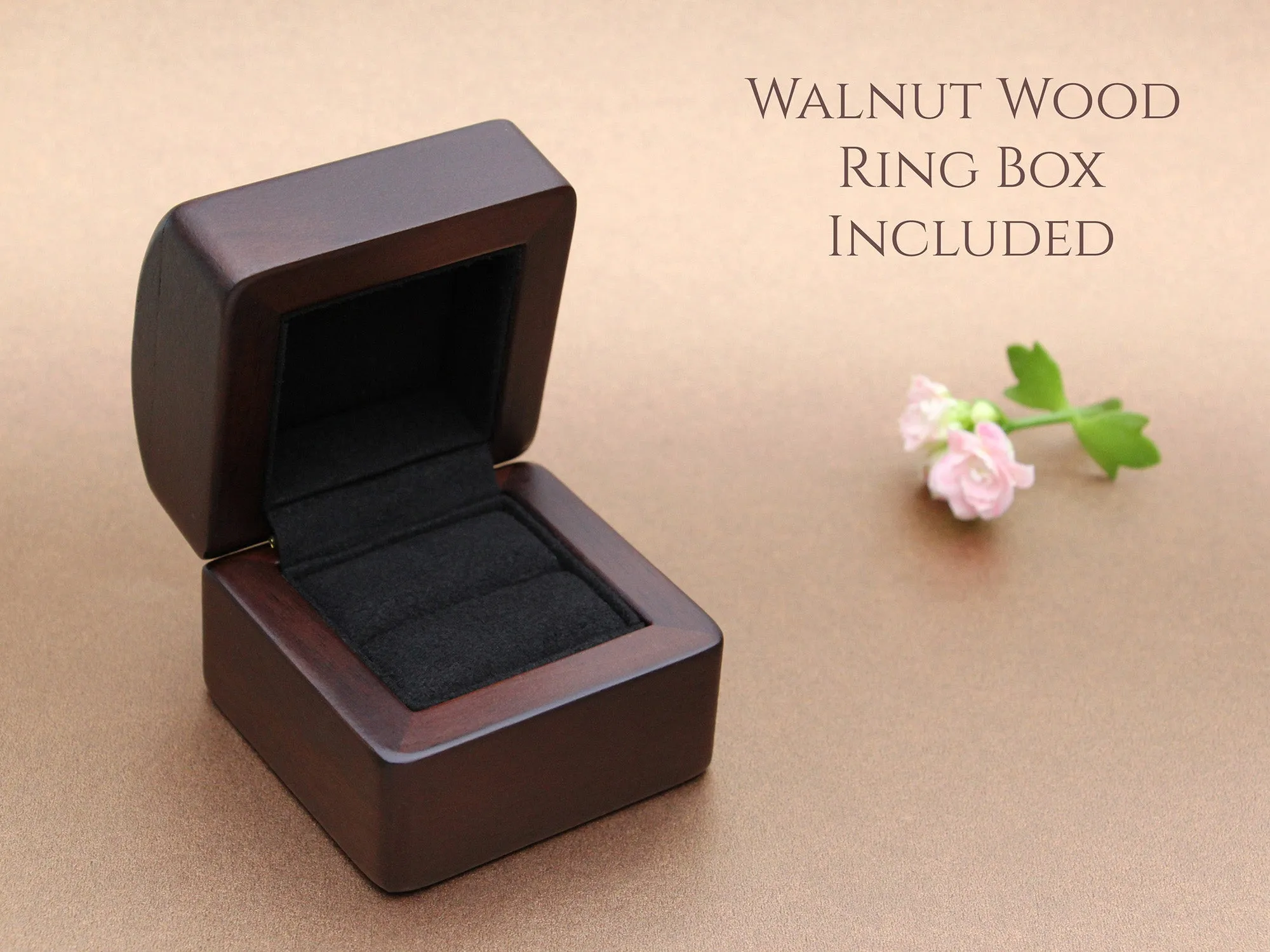 Brown Tungsten Ring, Brushed Finish - 2MM