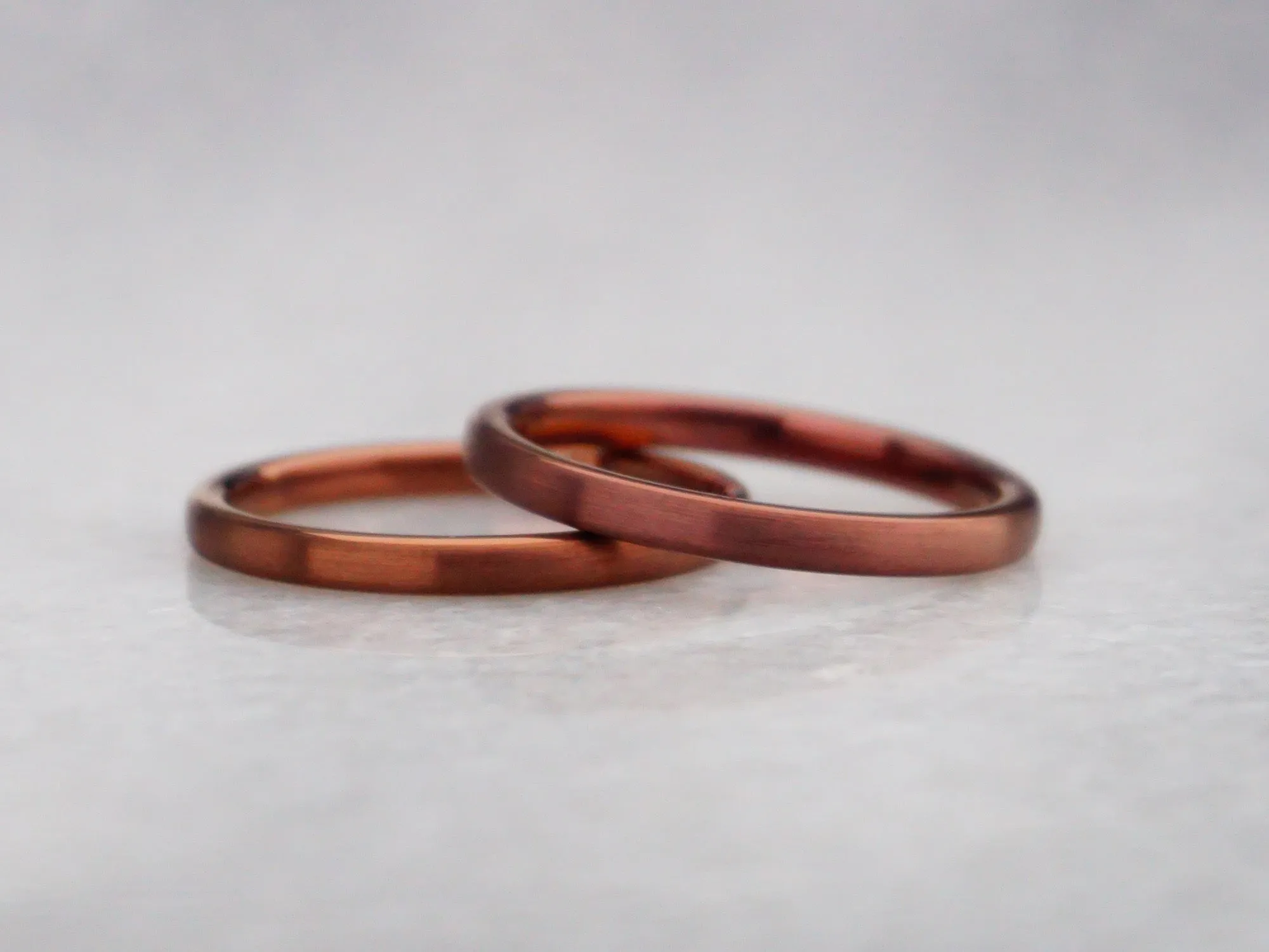Brown Tungsten Ring, Brushed Finish - 2MM