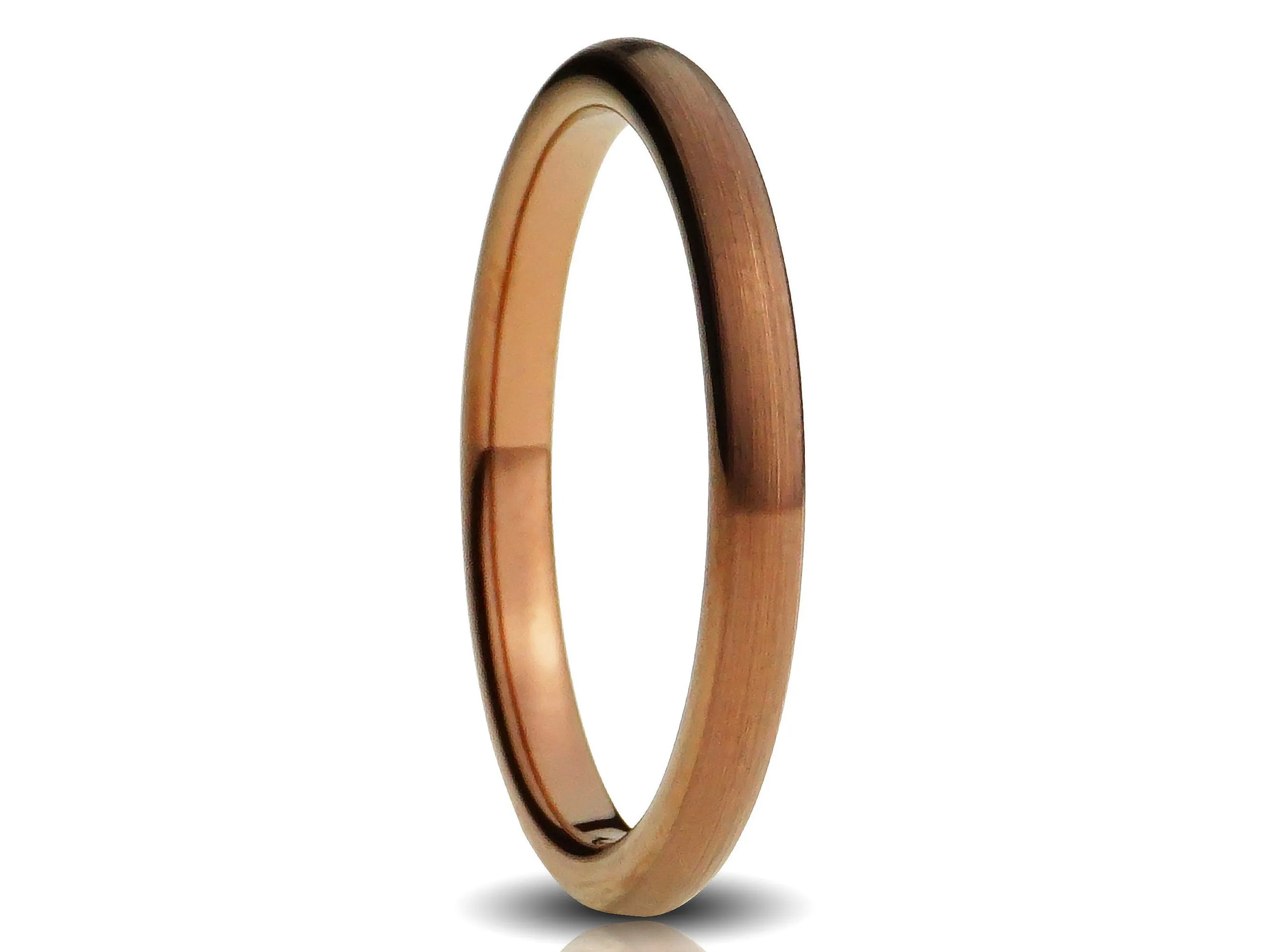 Brown Tungsten Ring, Brushed Finish - 2MM