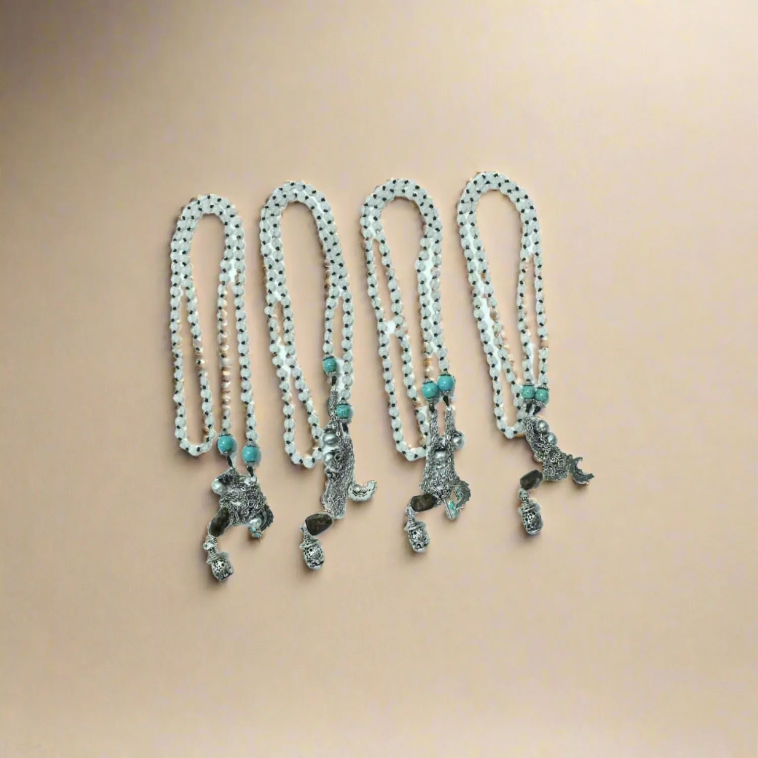 BUNDLE: 4 Piece Exquisite Turquoise Stone Necklaces - Thailand