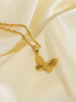 Butterfly Shape Chains Solid Color Necklaces Accessories