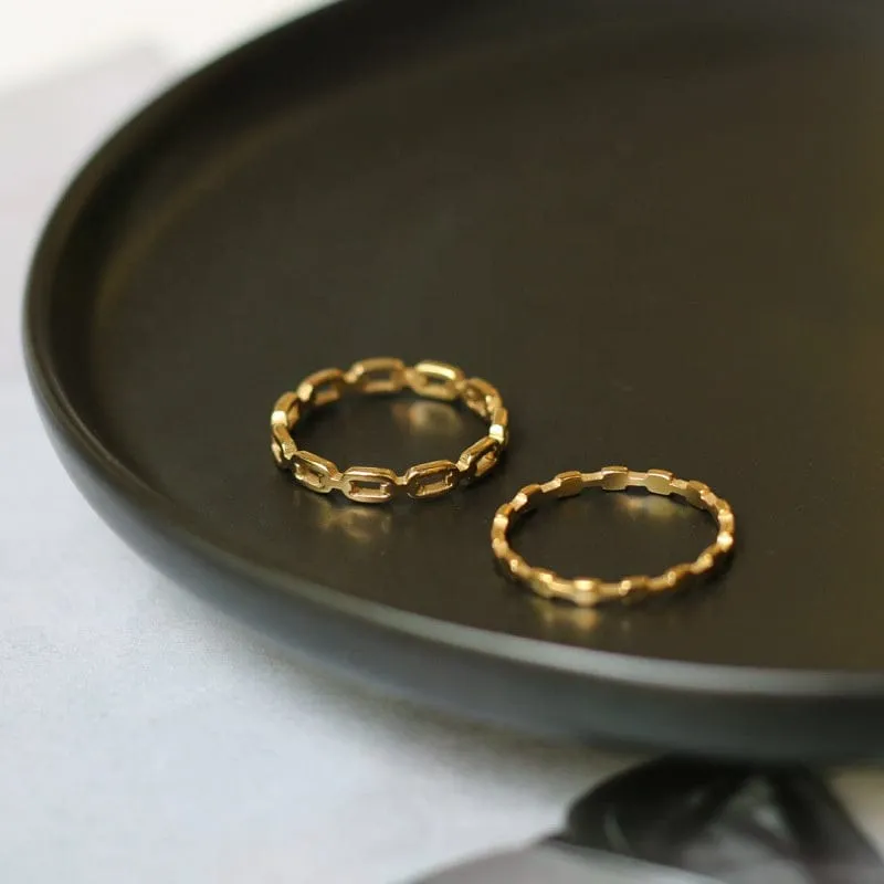 Chain Minimalist Gold Ring