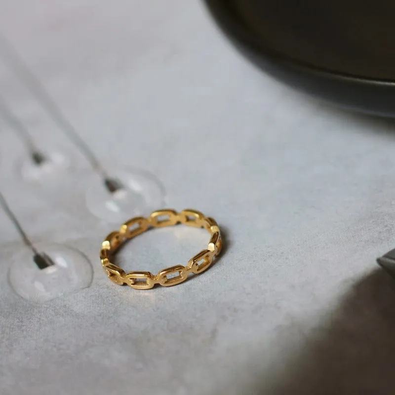 Chain Minimalist Gold Ring