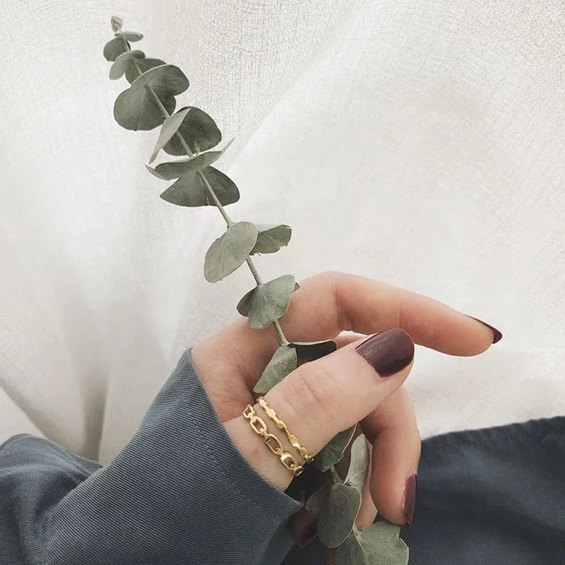 Chain Minimalist Gold Ring