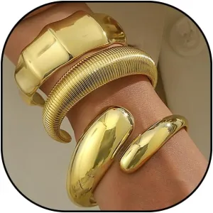 Chunky Gold Bangle Bracelet for Women Set for Woman Fashion Stackable Adjustable Thick Arm Cuff Bangles Stretch Jewelry