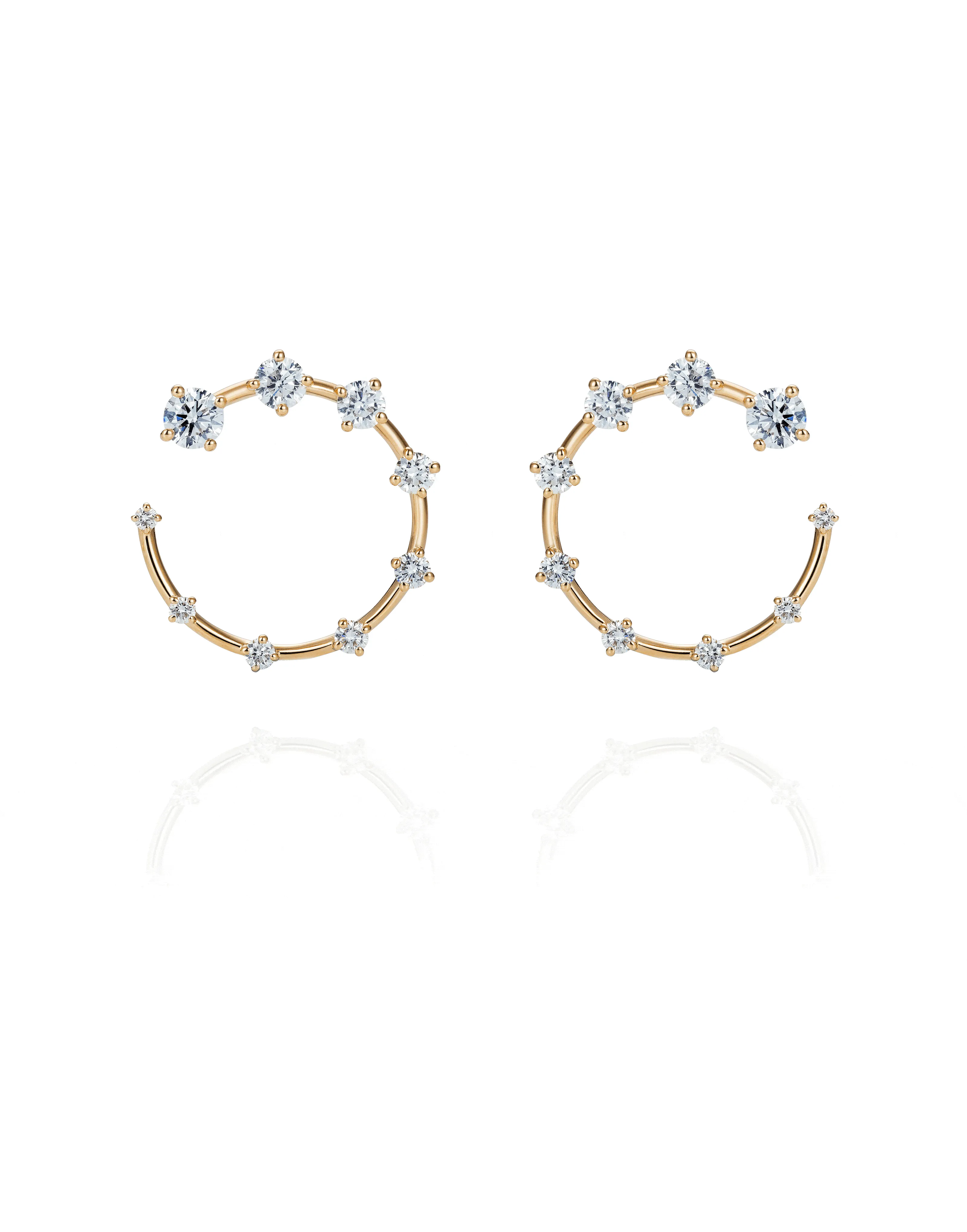 Circle Small Earrings - Yellow Gold