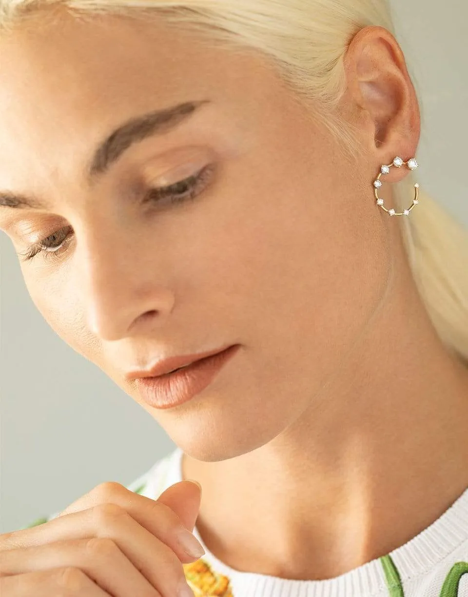 Circle Small Earrings - Yellow Gold