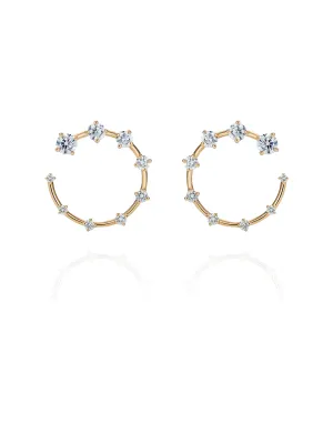 Circle Small Earrings - Yellow Gold