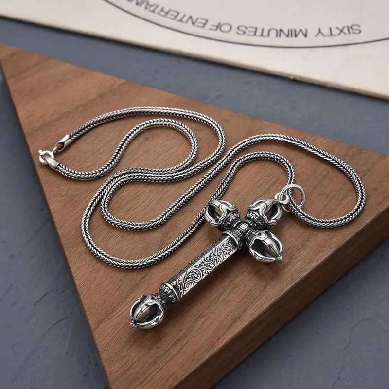Classic Couture - S925 Sterling Silver Vajra Pendant by The Nevermore