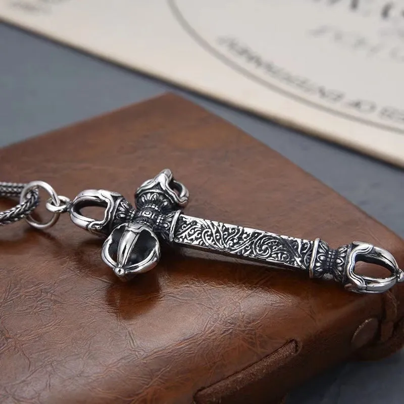 Classic Couture - S925 Sterling Silver Vajra Pendant by The Nevermore