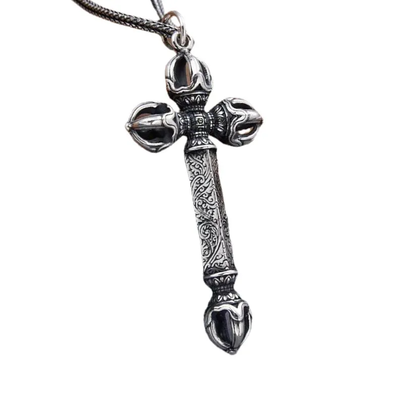 Classic Couture - S925 Sterling Silver Vajra Pendant by The Nevermore