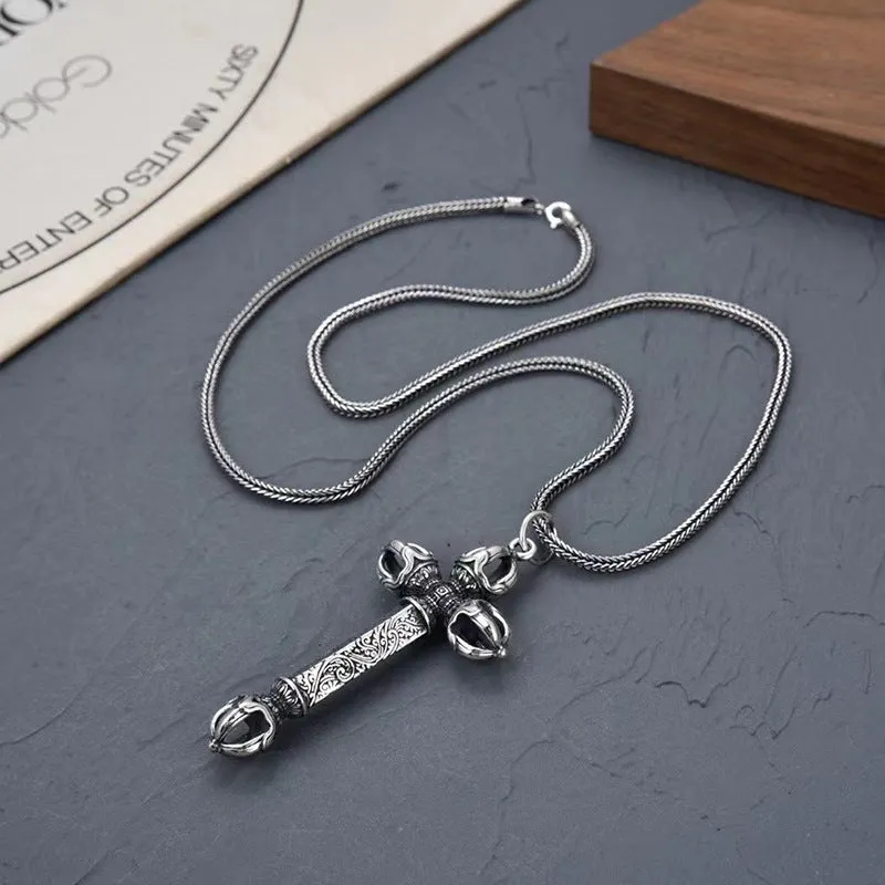 Classic Couture - S925 Sterling Silver Vajra Pendant by The Nevermore