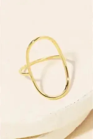 Curved Oval Minimalist Ring