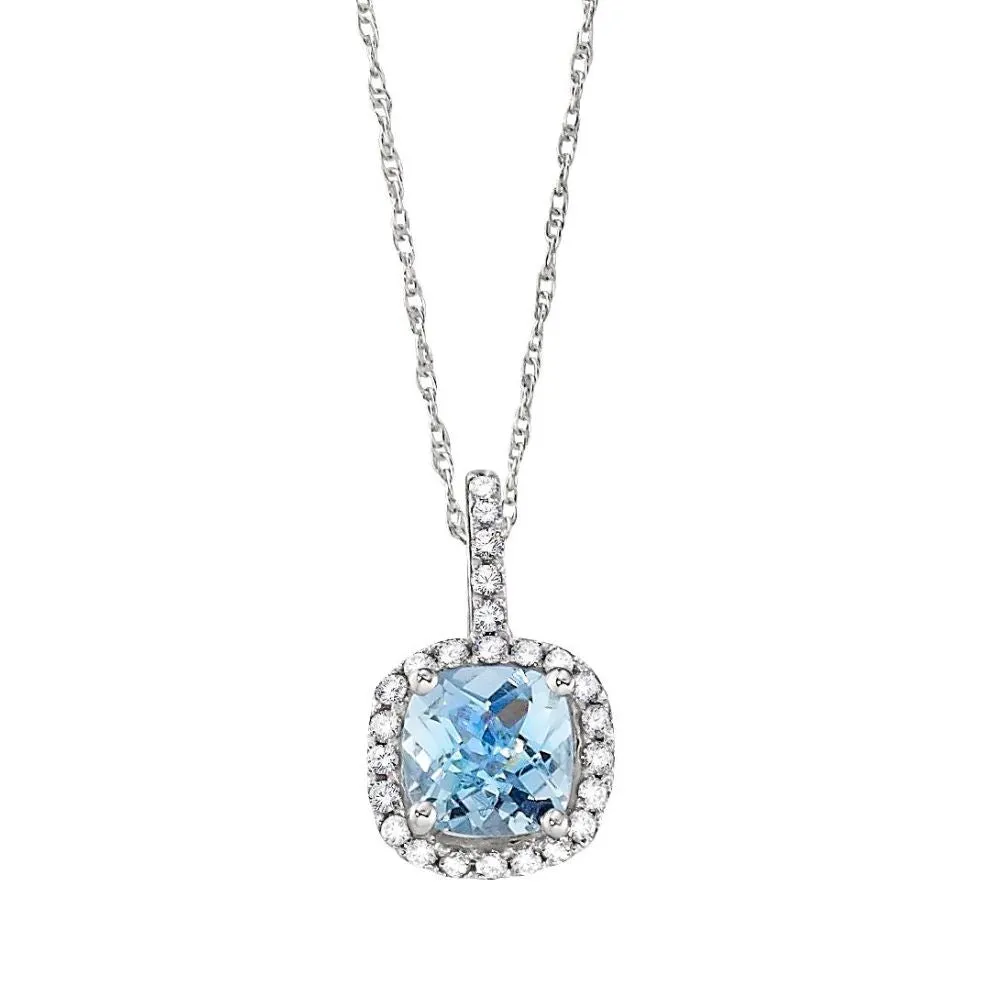 Cushion Halo Pink Tourmaline and Diamond Pendant