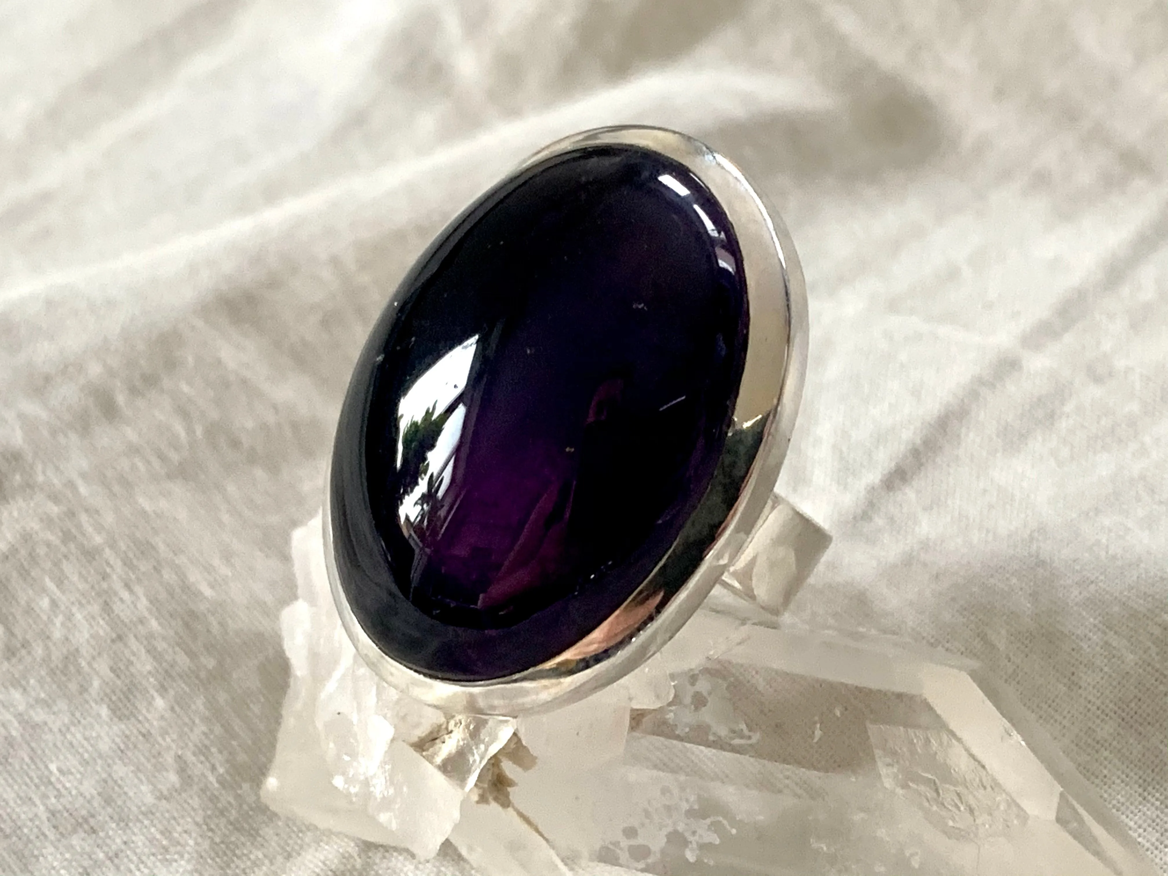 Dark Amethyst Naevia Ring - XLarge Oval (US 8.5)