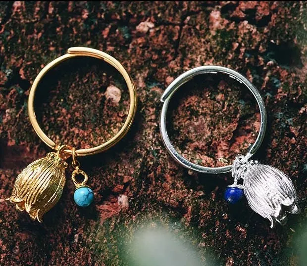 Deep Space Aurora Flower Ring