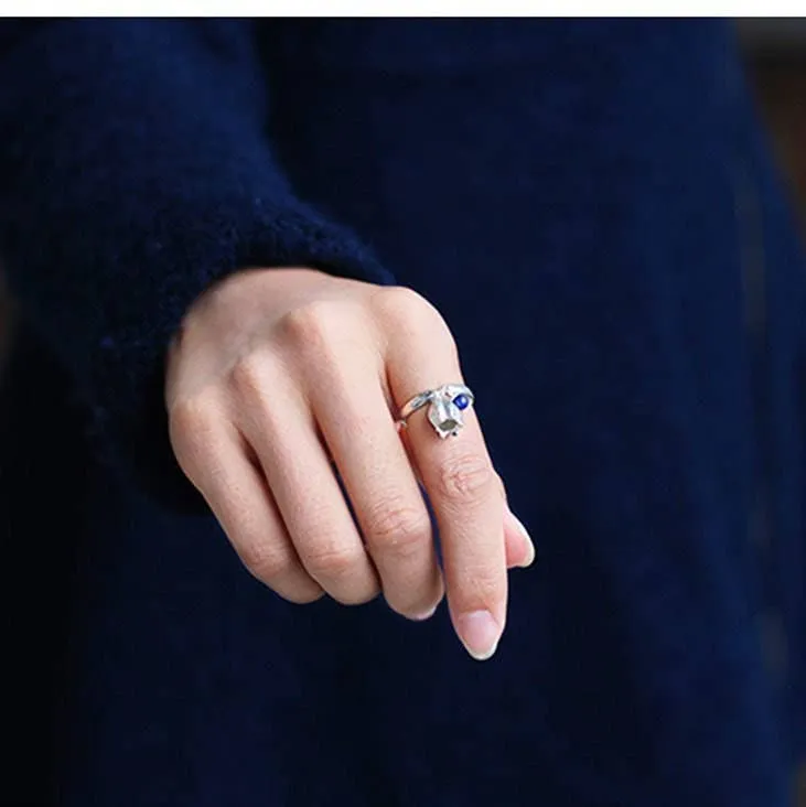 Deep Space Aurora Flower Ring