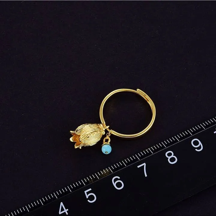 Deep Space Aurora Flower Ring