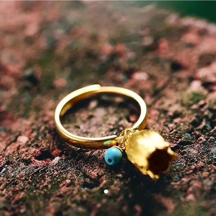 Deep Space Aurora Flower Ring