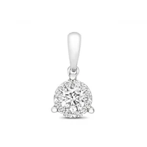 Diamond Jewellery 18ct White Gold Diamond Pendant PDQ151W