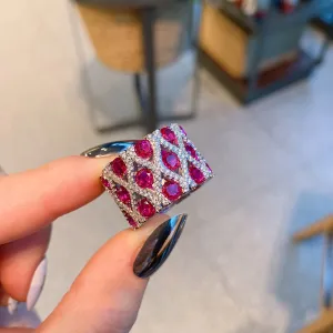 Elegant Wide Band Zirconia Ring