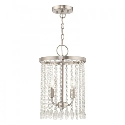 ELIZABETH 2 LIGHT MINI PENDANT, BRUSHED NICKEL
