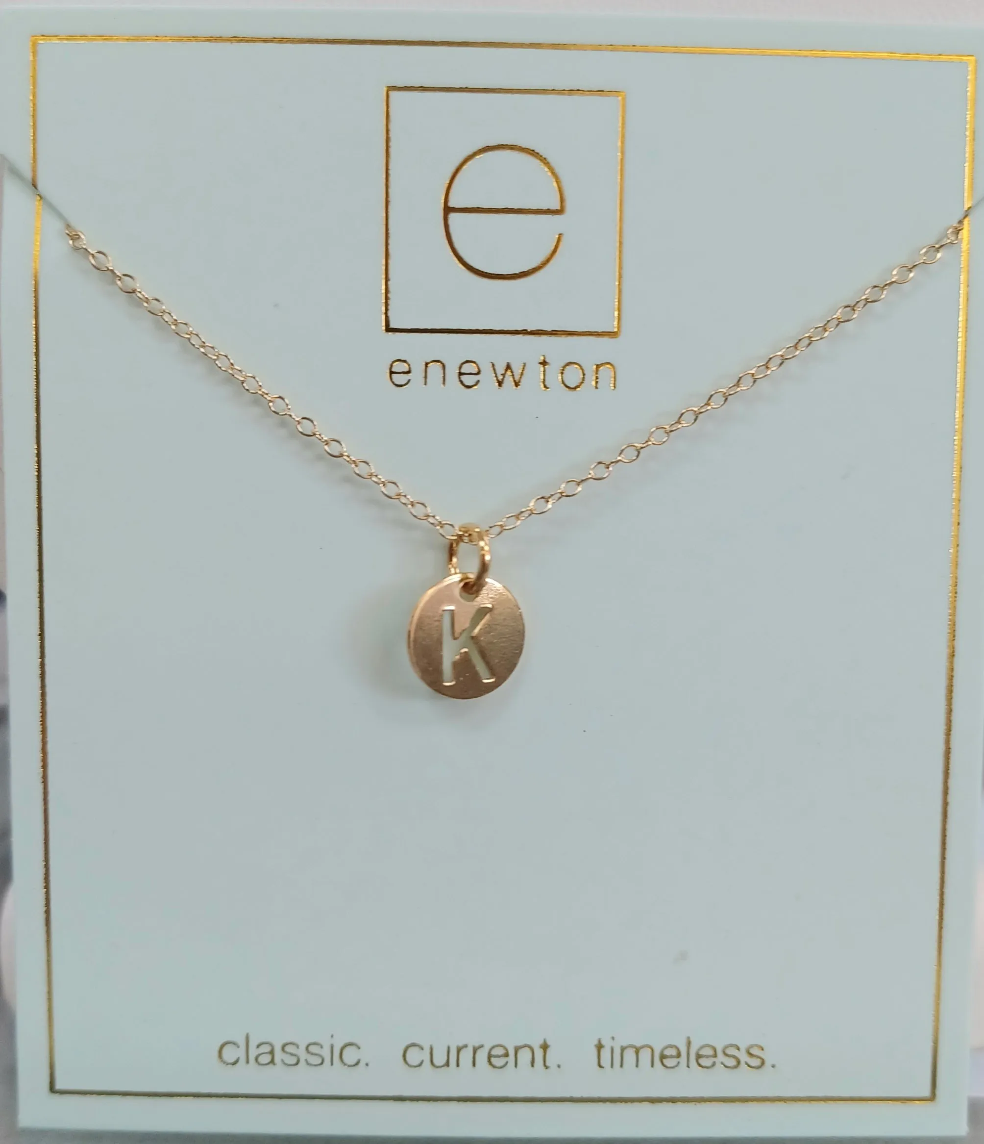 Enewton Initial 16" Necklaces Respect Small Gold Discs