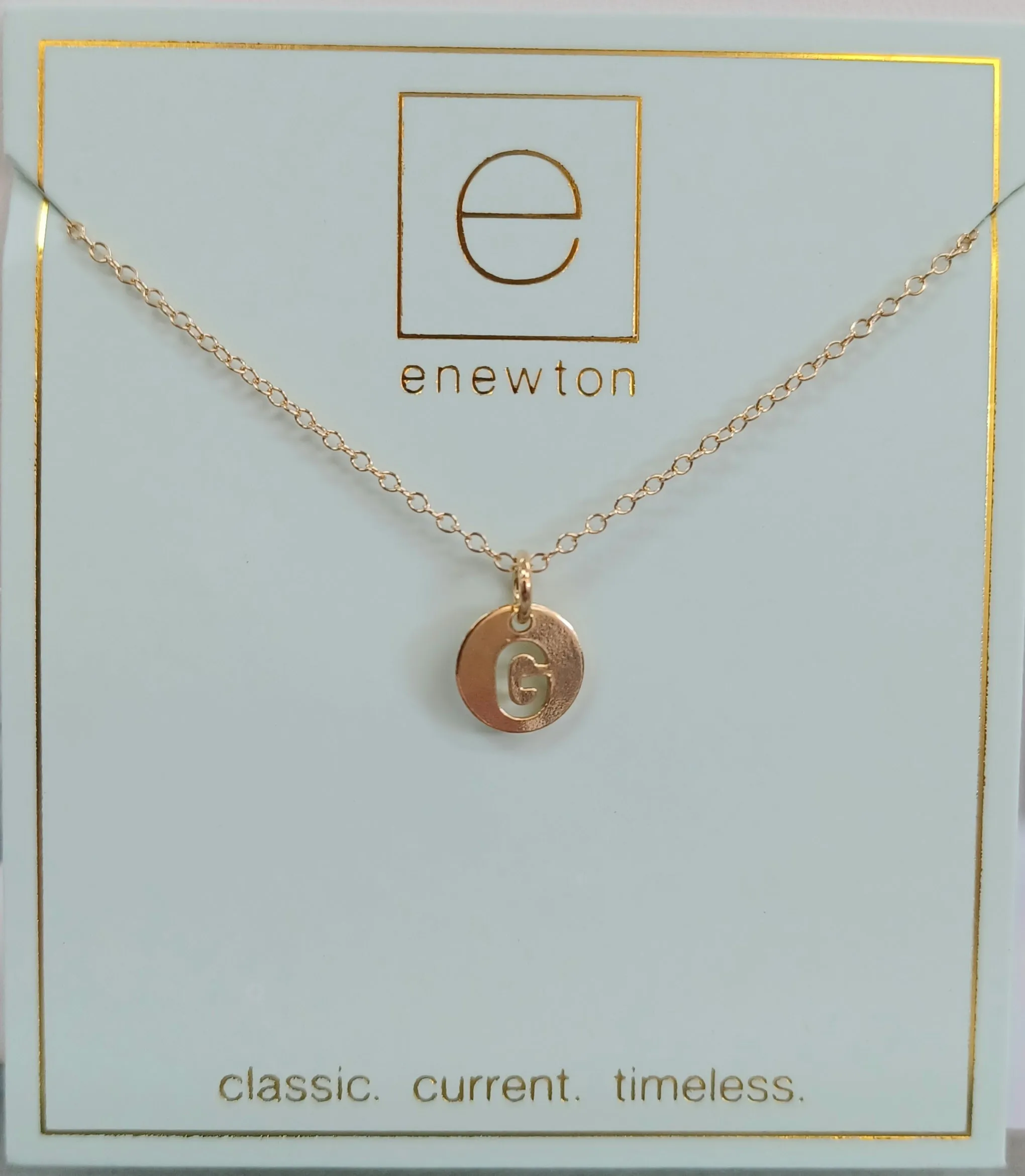 Enewton Initial 16" Necklaces Respect Small Gold Discs