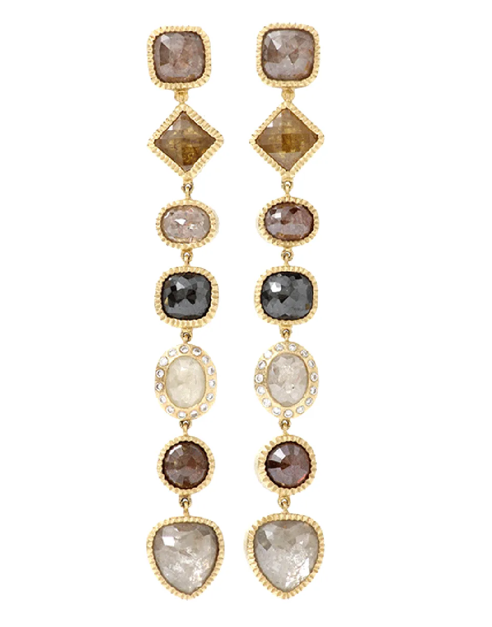 Fancy Diamond Drop Earrings