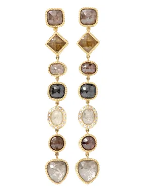 Fancy Diamond Drop Earrings