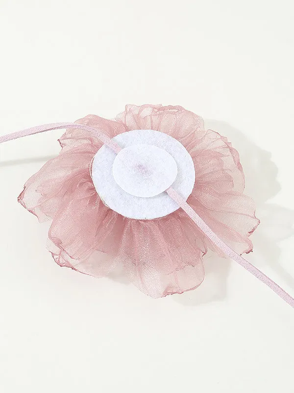 Flower Shape Gauze Necklaces Accessories Dainty Necklace