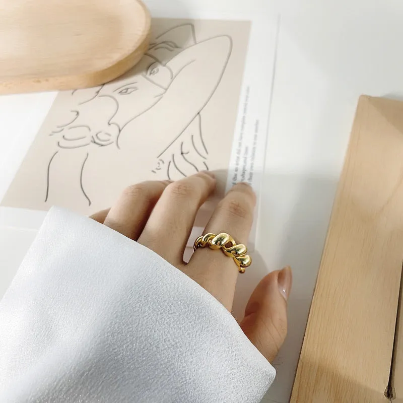 French Croissant Minimalist Ring