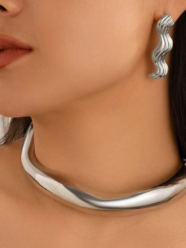 Geometric Shiny Solid Color Necklaces Accessories Dainty Necklace