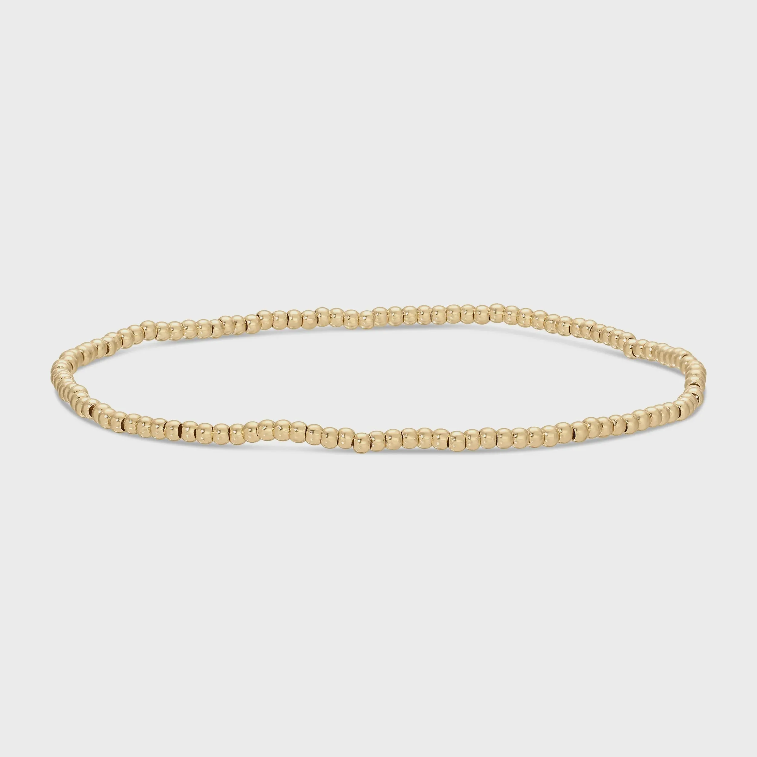 Gold Beaded Bracelet 2mm