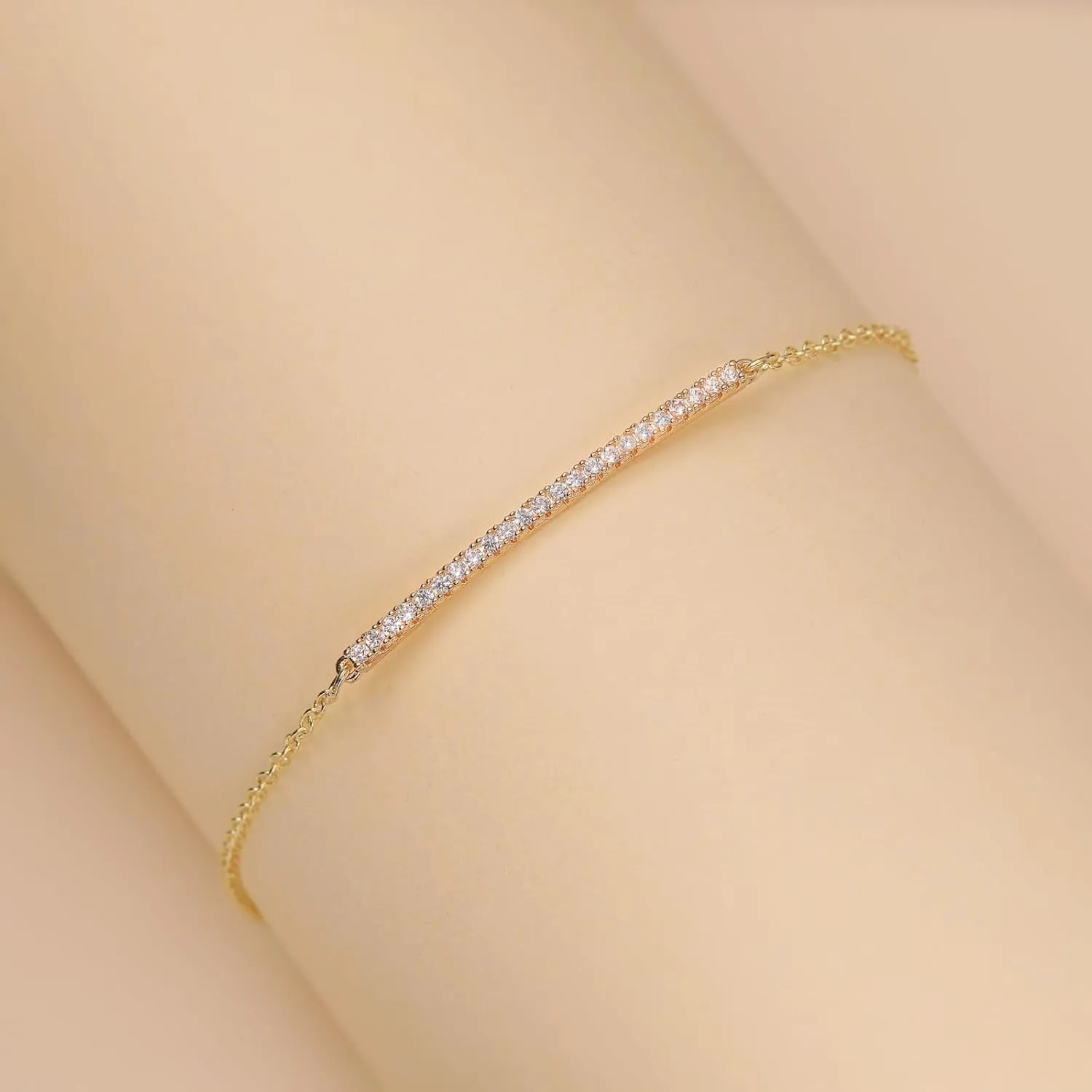 Gold Bracelets for Women Trendy, Dainty Stackable Chain Bracelets Set, Gold Bracelets Waterproof Jewelry Gifts Adjustable