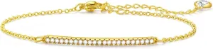 Gold Bracelets for Women Trendy, Dainty Stackable Chain Bracelets Set, Gold Bracelets Waterproof Jewelry Gifts Adjustable