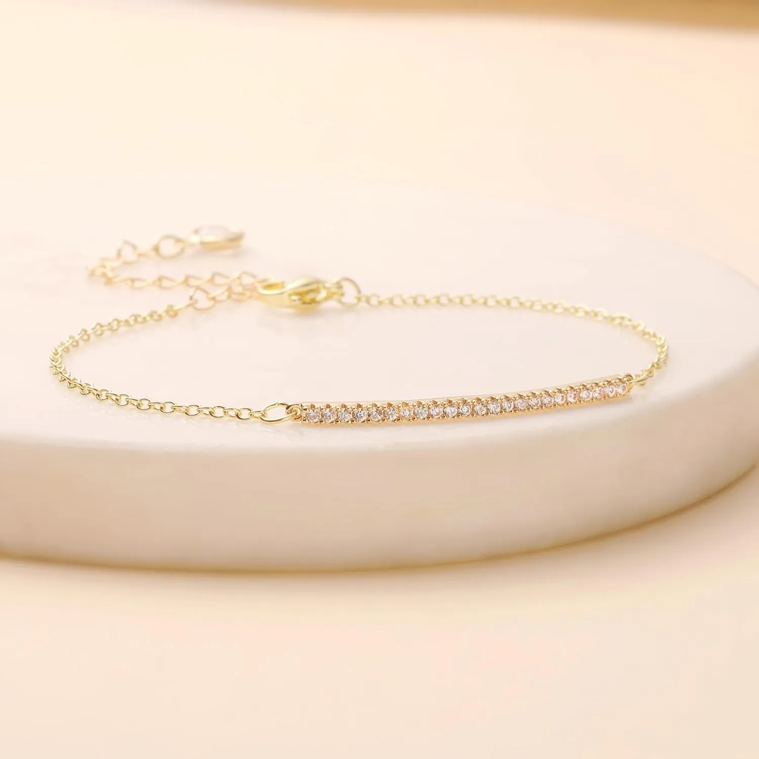 Gold Bracelets for Women Trendy, Dainty Stackable Chain Bracelets Set, Gold Bracelets Waterproof Jewelry Gifts Adjustable