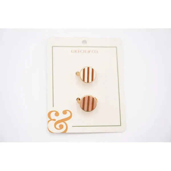 GRECH & CO Enamel Rings 2 pieces - Stripes
