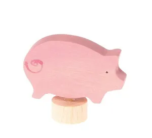 Grimms Birthday and Advent Ring Decoration - Pink Pig