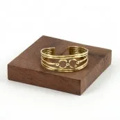 Hammered Austin Air Cuff Bracelet Gold