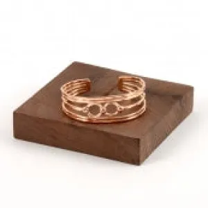 Hammered Austin Air Cuff Bracelet Rose Gold