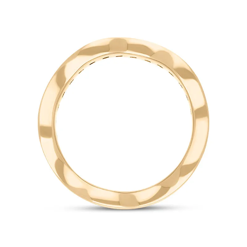 Hans D Krieger 18ct Rose Gold 1.65ct Sapphire Multicoloured Wave Eternity Ring